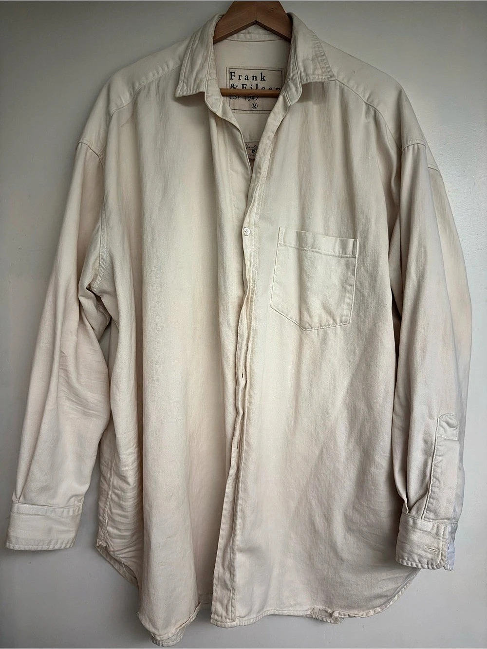Frank & Eileen Shirley Relaxed Button-Up Shirt Cream